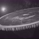 Vintage flat Earth in cosmos. VHS close-up of retro flat Earth rotating in space. Flat planet - VideoHive Item for Sale