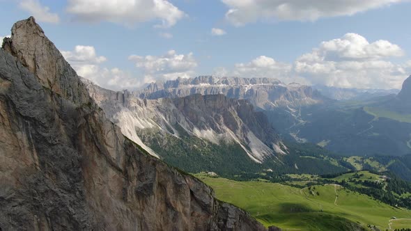 One of the best views of the Dolomites mountains - Seceda, Italy