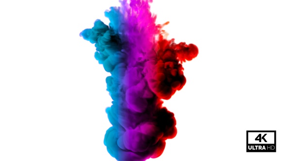 Mixing Colorful Ink Falling