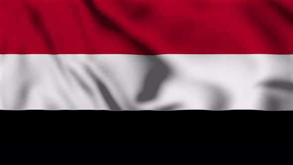 Yemen Flag Animation Loop Background
