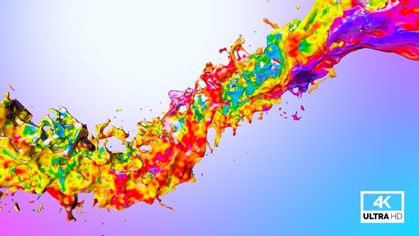 Twisted Multicolor Paint Splash V2
