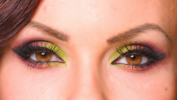 Eyes With Colorful Makeup Applied