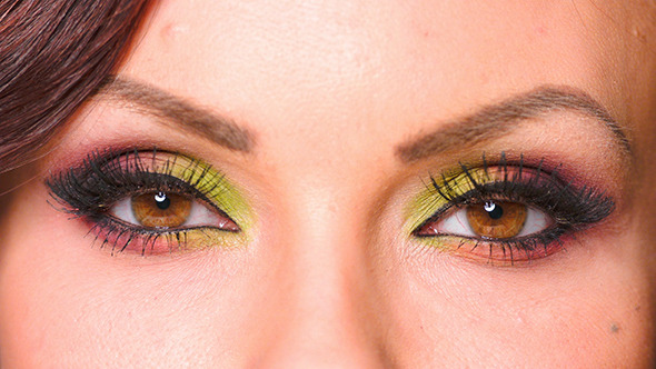 Eyes With Colorful Makeup Applied alt