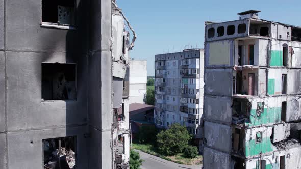 Residential Building Destroyed By the War in Ukraine