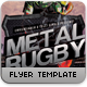 Metal Rugby Flyer Template - GraphicRiver Item for Sale