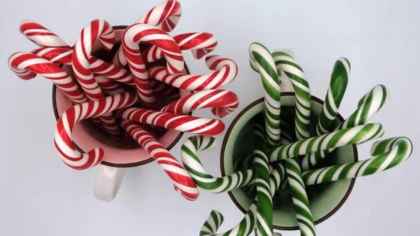 Christmas candy cane caramels