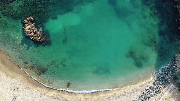 Cartagena Beach By The Road Aerial View