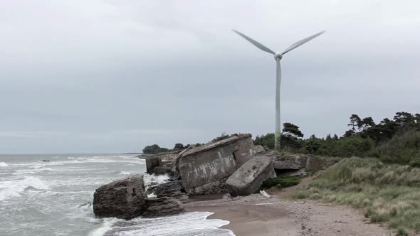 War Port Latvia North Pole Old Forts Liepaja. Baltic Sea.