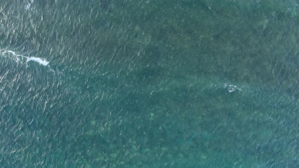 Top View Of The Waves In The Sea