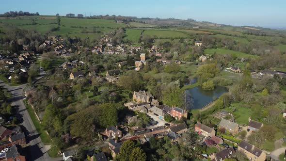 Ilmington Village North Cotswolds Aerial Spring Landscape