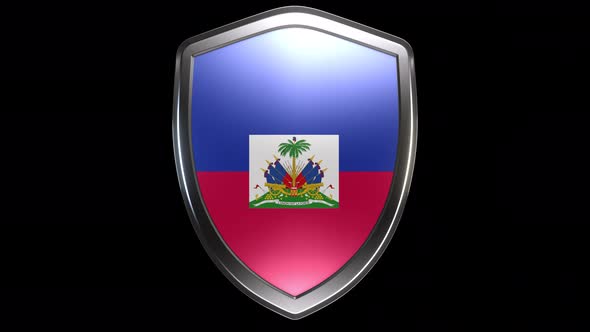 Haiti Emblem Transition with Alpha Channel - 4K Resolution