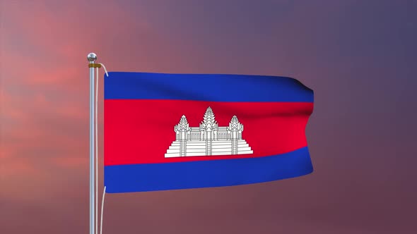Cambodia Flag 4k