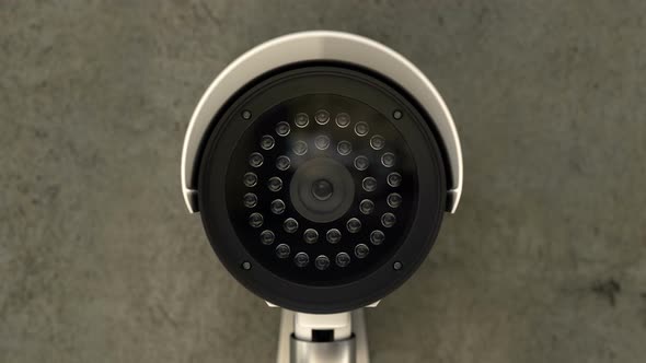 Security CCTV Camera Rotates and Scanning Area for Surveillance Purposes 4k