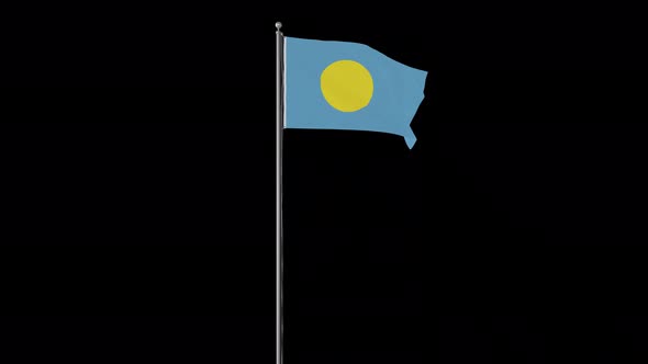 Palau Flag Pole Loops With Alpha