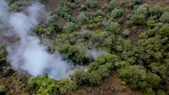 Steaming hot pool