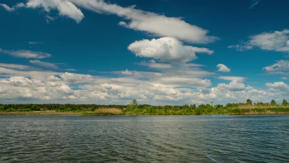 Sunny and Cloudy Day on the River