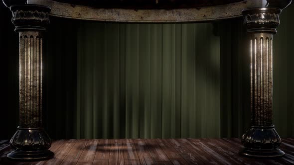 Stage Curtain with Light and Shadow