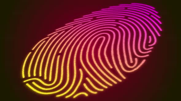 Animated fingerprint with Neon glow