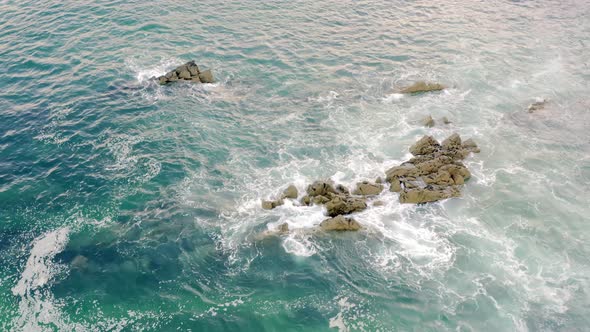 Seascape with rocks and calm sea