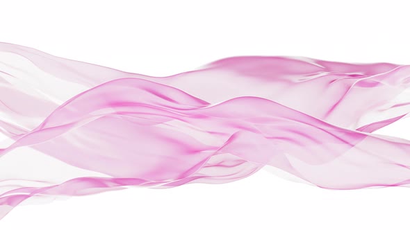 Pink silk cloth with white background