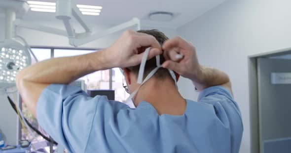 Medical professional working at a hospital