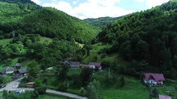 View Of Mountain Houses 4k