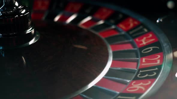 Casino Roulette in Motion, the Spinning Wheel Ball