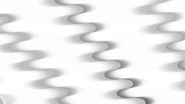 3d Stylish White Gray Color Flowing Animation Background