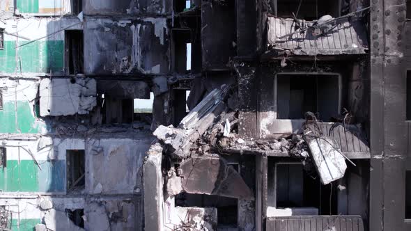 War in Ukraine  Destroyed Building in Borodyanka Bucha District