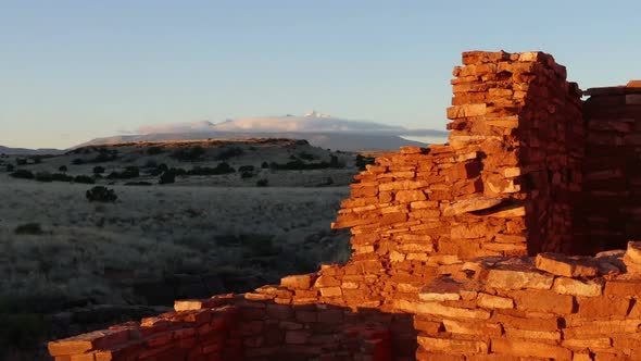 Sun on Humphrey's Peak From Wupatki National Monument