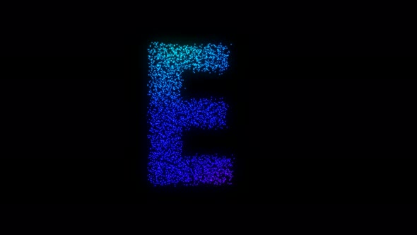 E  Letter Gradient With Particles