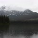 Rainy Morning Near the Pyramid Lake at Canadian Rocky Mountains - VideoHive Item for Sale