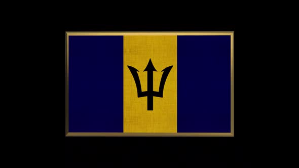 Barbados 3D Flag