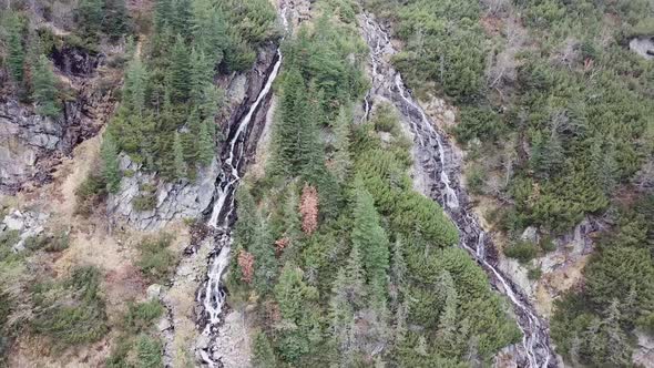 Mountain Waterfall in Tatra Mountains, Poland