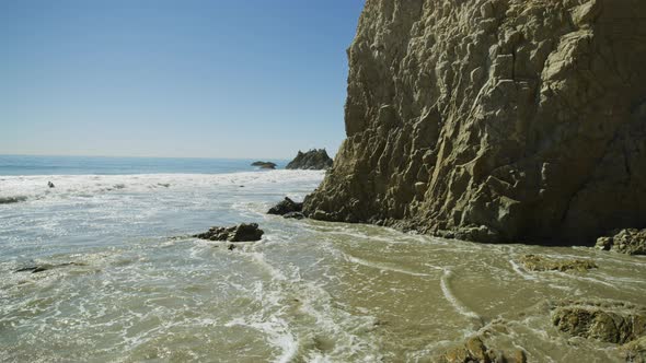 Waves reaching the shore on El Matador Beach