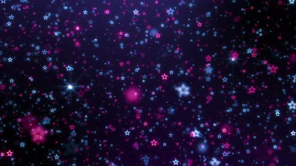 Neon Stars 4k Loop