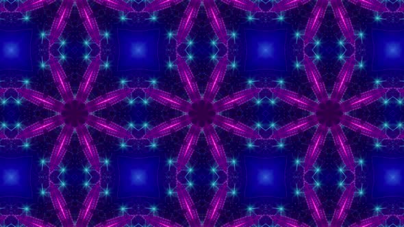 Blinking Blue Light Purple Kaleidoscope Loop 4K 14
