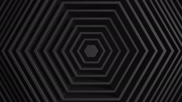 Black hex pattern with offset effect