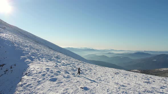 Climber Down After Conquering the Mountain