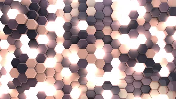 Hexagon Glowing Background 01 - 4K