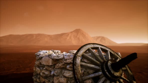 Old Stone Water Well in the Desert alt