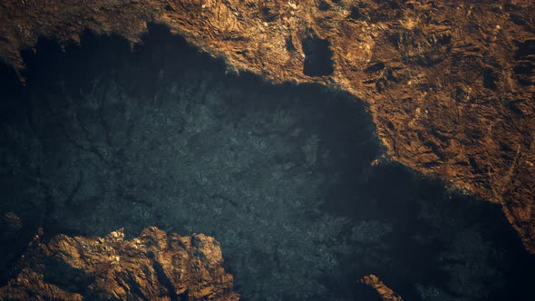 Top Erial View of the Red Rock Canyon