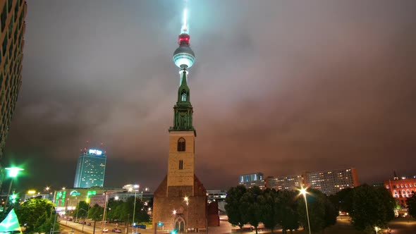 Berlin Alexanderplatz TV Tower and St
