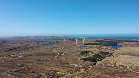 The Loughderryduff Windfarm Between Ardara and Portnoo in County Donegal  Ireland  Time Lapse