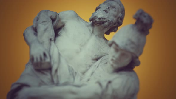 Statue of a Trojan Hero Aeneas Saving His Aged Father Anchises alt