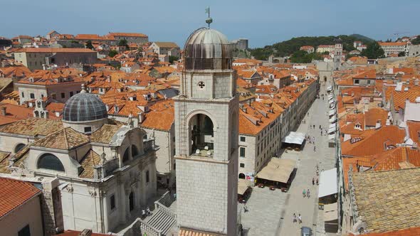 Dubrovnik, Croatia: Franciscan Church beside Stradun street and Monastery in Dubrovnik, Croatia - ol