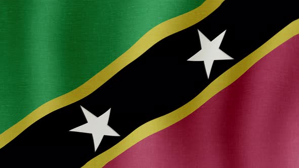 The National Flag of Saint Kitts and Nevis