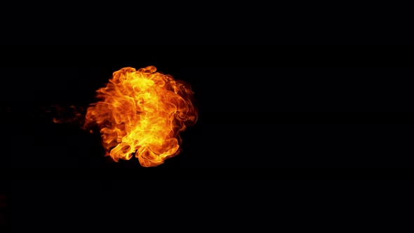 Super Slow Motion Shot of Fire Flame at 1000Fps