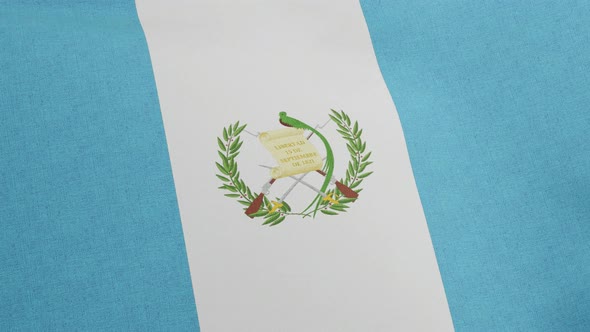 National Flag of Guatemala Waving Original Size and Colors 3D Render Republic of Guatemala Flag