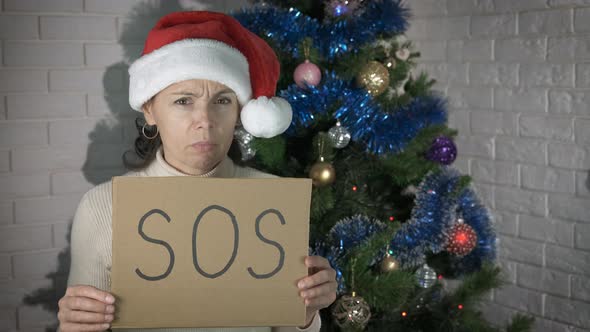 Woman Wish for Help at Christmas